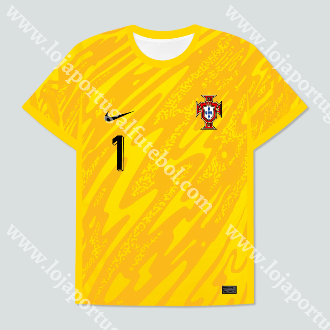 Camisola Guarda-Redes Amarela Portugal Euro 2024 Camisola Futebol