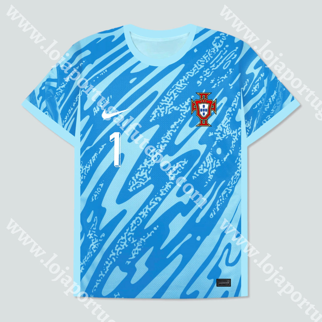 Camisola Guarda-Redes Azul Portugal Euro 2024 S Camisola Futebol