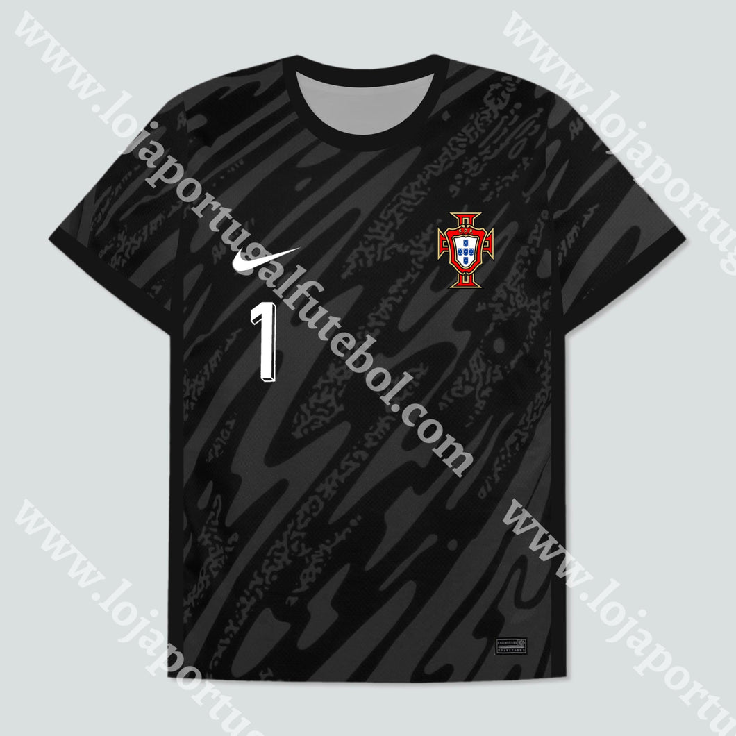 Camisola Guarda-Redes Preta Portugal Euro 2024 S Camisola Futebol